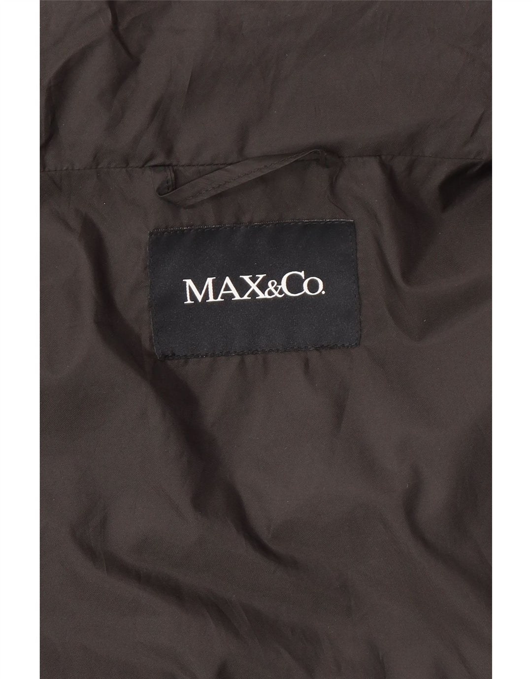 Max & Co. Kortærmet polstret jakke til kvinder UK 12 Medium Sort Polyester