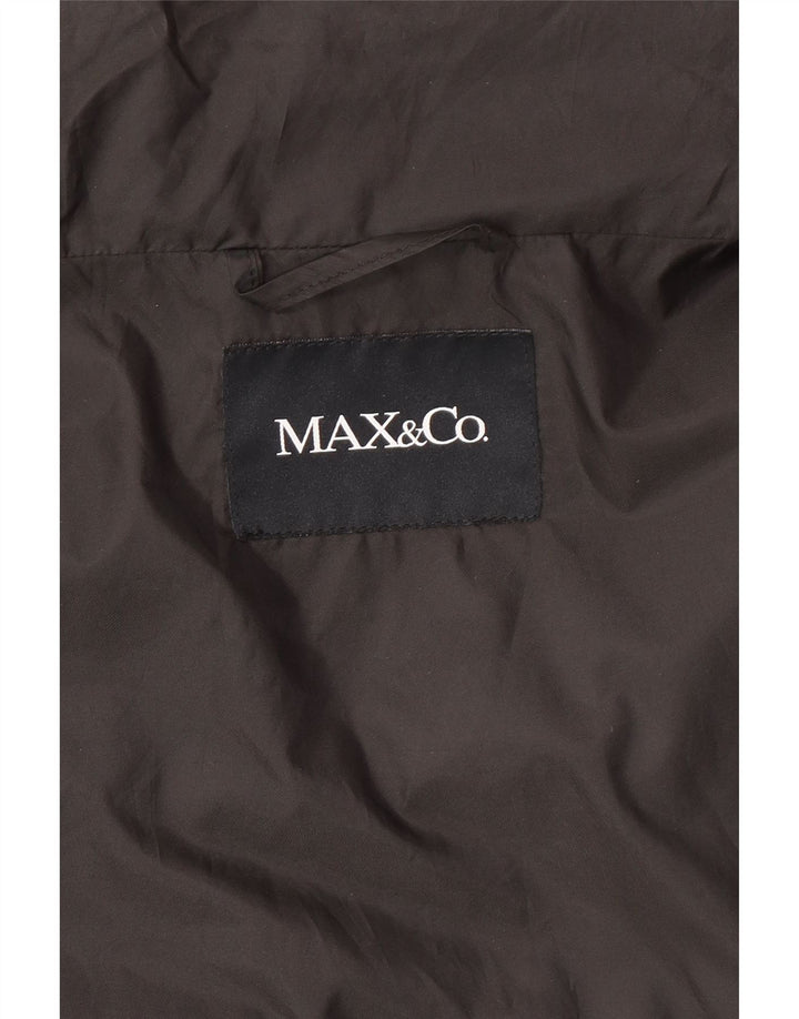 Max & Co. Kortærmet polstret jakke til kvinder UK 12 Medium Sort Polyester