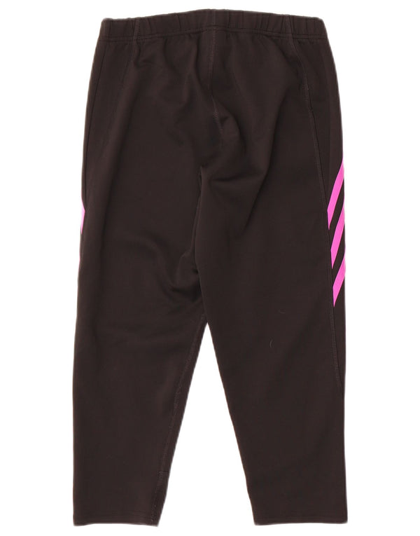 Adidas Womens Crop træningsdragt Bukser UK 12/14 Medium Black Polyester