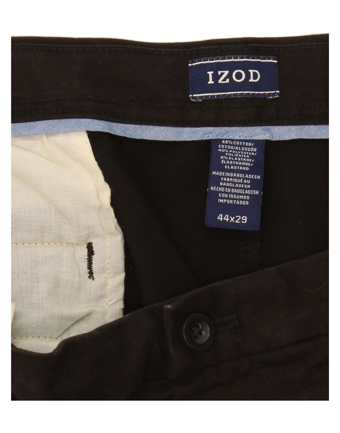 IZOD Mens Pegged Chino Trousers W44 L29 Black Cotton Vintage Izod and Second-Hand Izod from Messina Hembry 