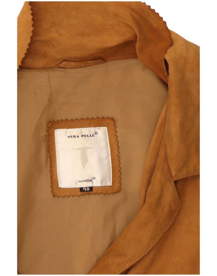 CONBIPEL Dame Oversized ruskindsfrakke IT 48 XL Beige Læder