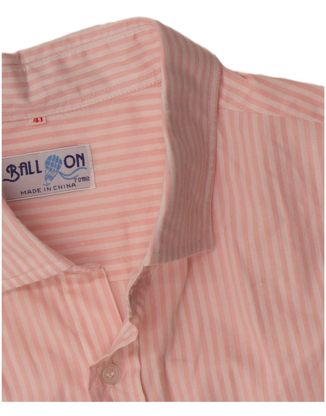 Ballon herreskjorte str. 41 Medium Pink Stribet bomuld