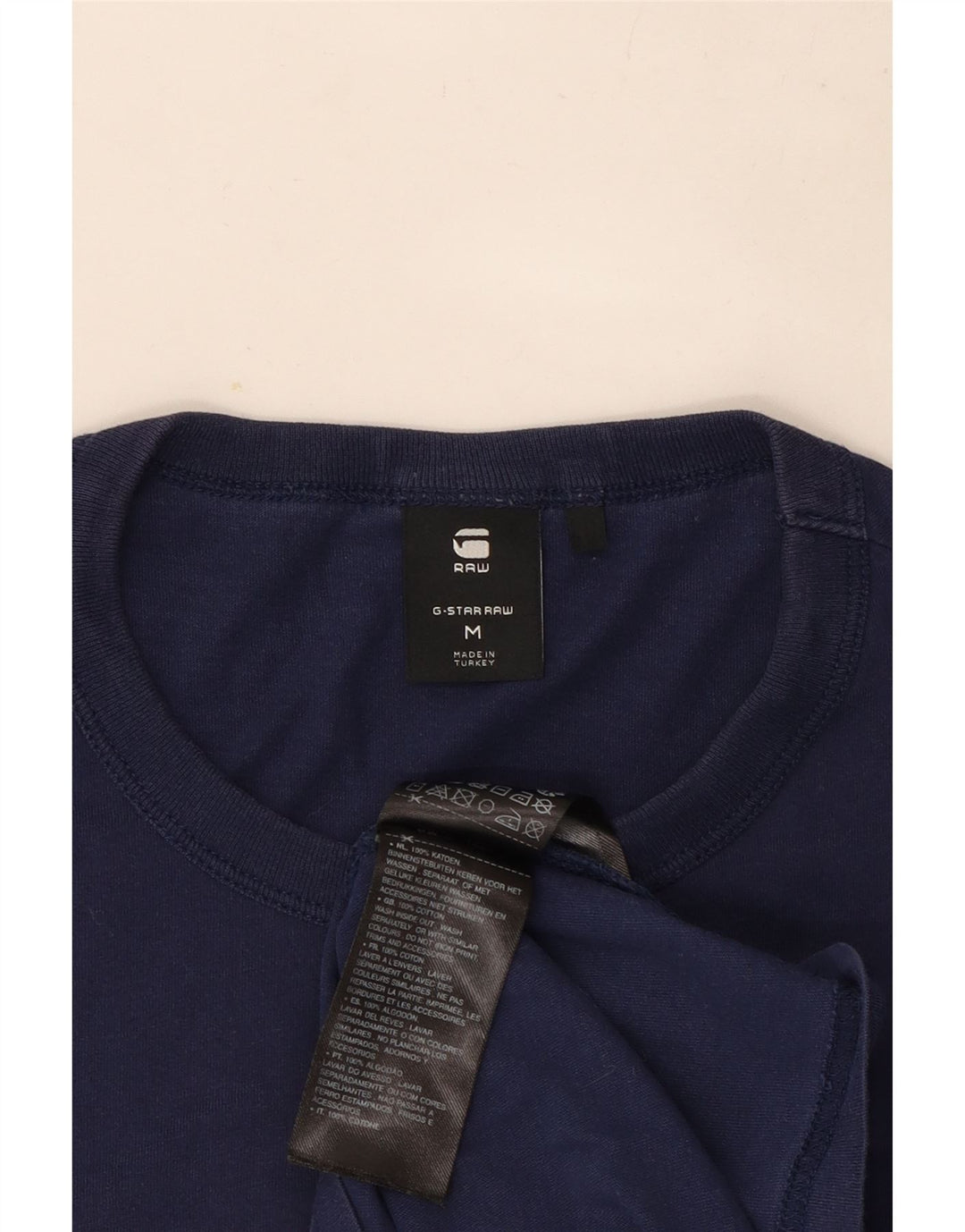 G-Star Herre grafisk T-shirt Top Medium Navyblå Bomuld