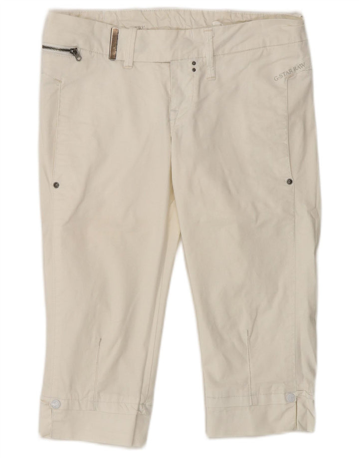 G-Star Bermuda Shorts til kvinder W26 Små hvide bomuld