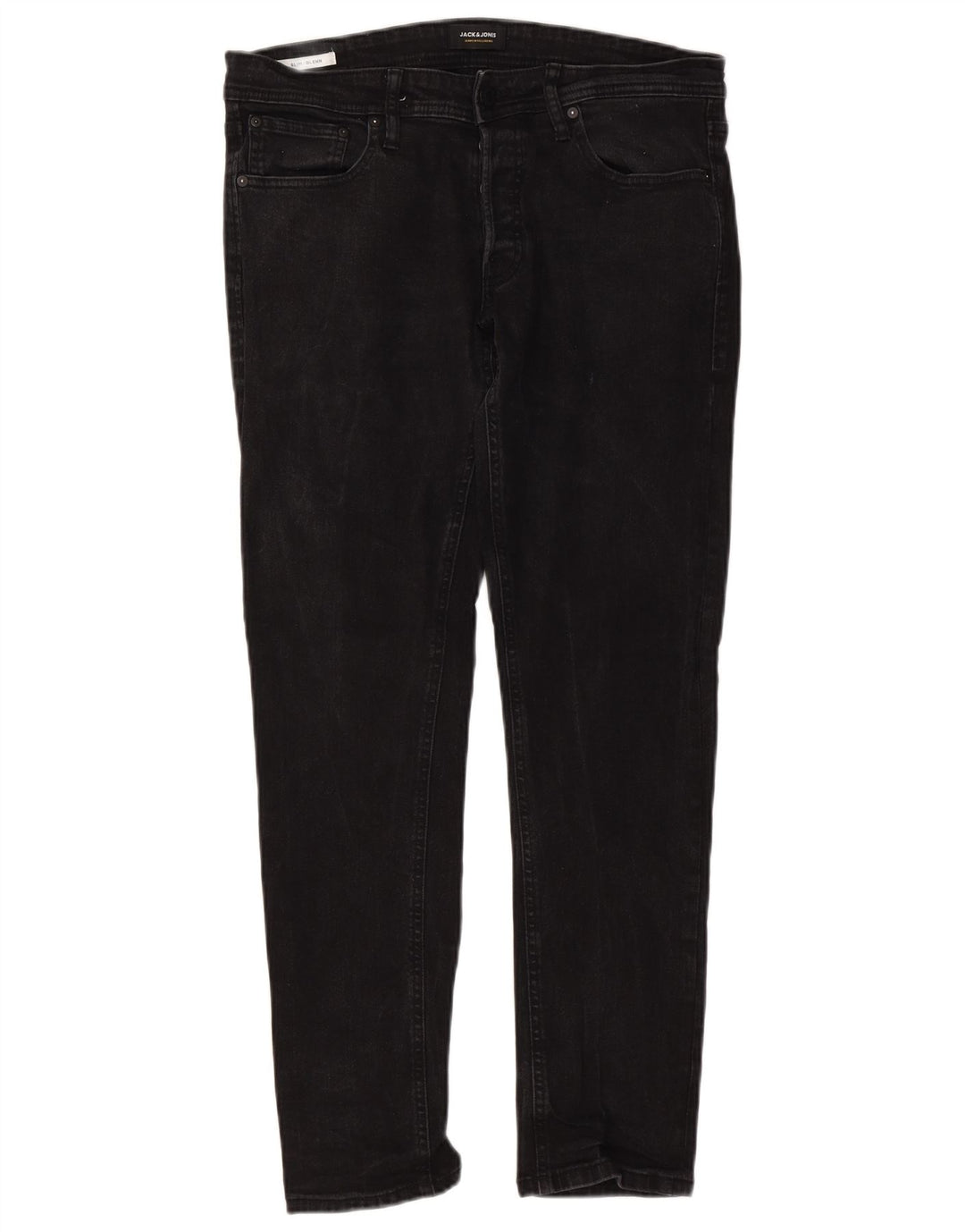 Jack & Jones Herre GLENN Slim Jeans W36 L32 Sort Bomuld