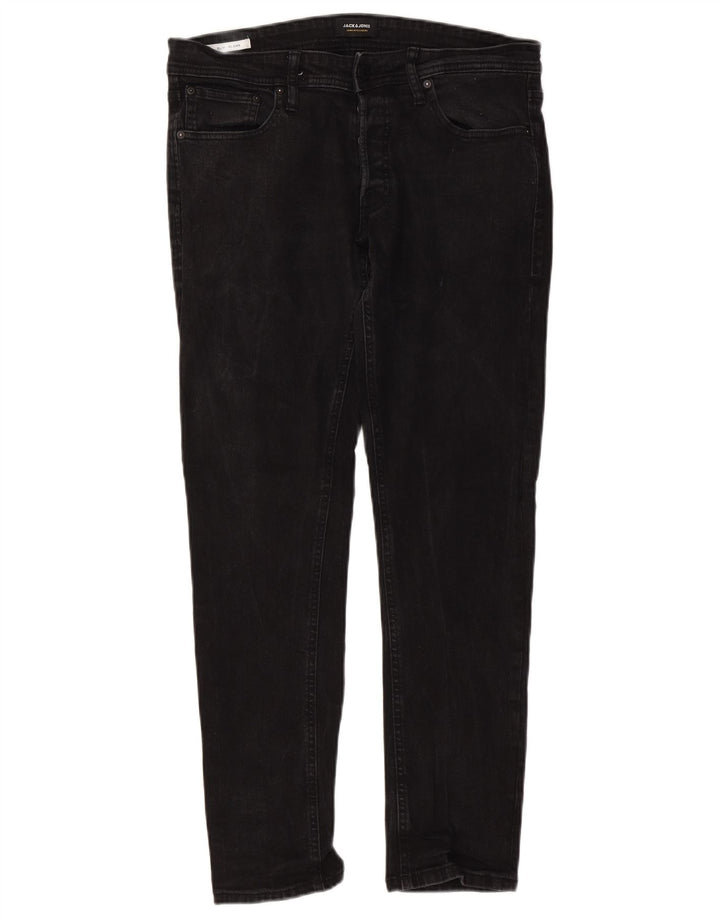 Jack & Jones Herre GLENN Slim Jeans W36 L32 Sort Bomuld