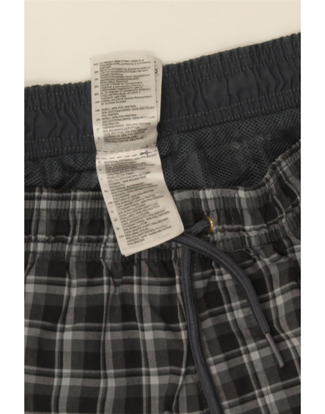 Adidas Badeshorts til mænd mellemgrå ternet polyester