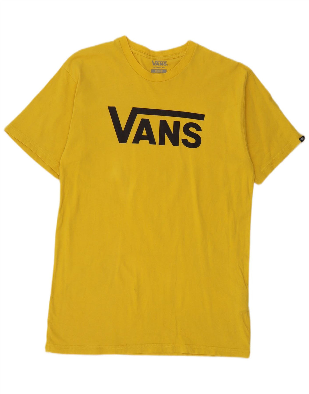 Vans Herre Classic Fit Grafisk T-Shirt Top Medium Gul Bomuld