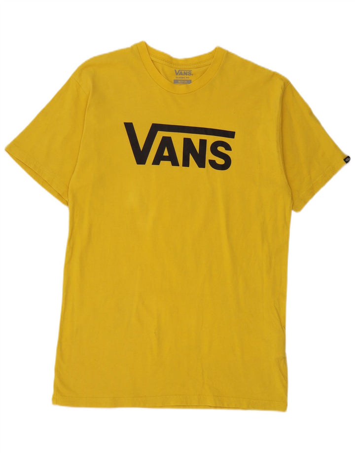 Vans Herre Classic Fit Grafisk T-Shirt Top Medium Gul Bomuld