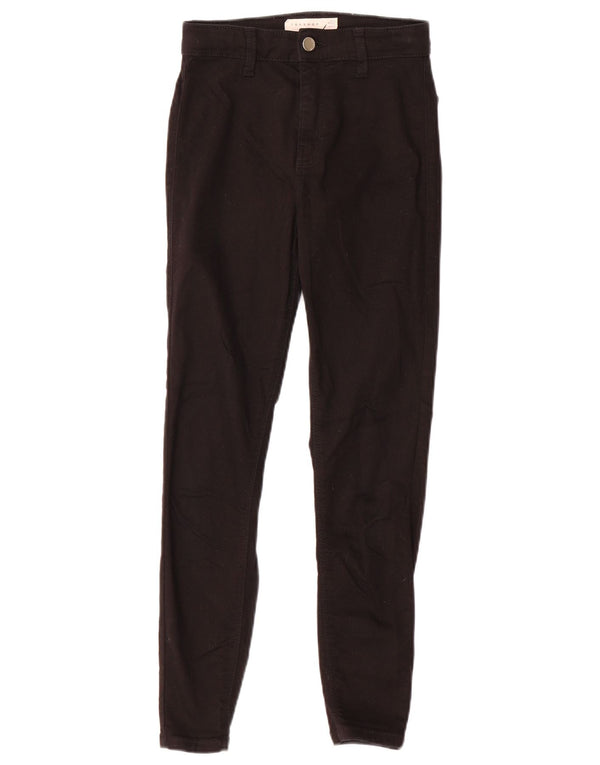 Topshop Dame Skinny Casual Bukser W26 L24 Sort Bomuld
