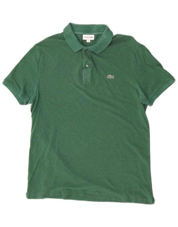 Lacoste Herre Slim Fit Polo Shirt Størrelse 6 XL Grøn Bomuld
