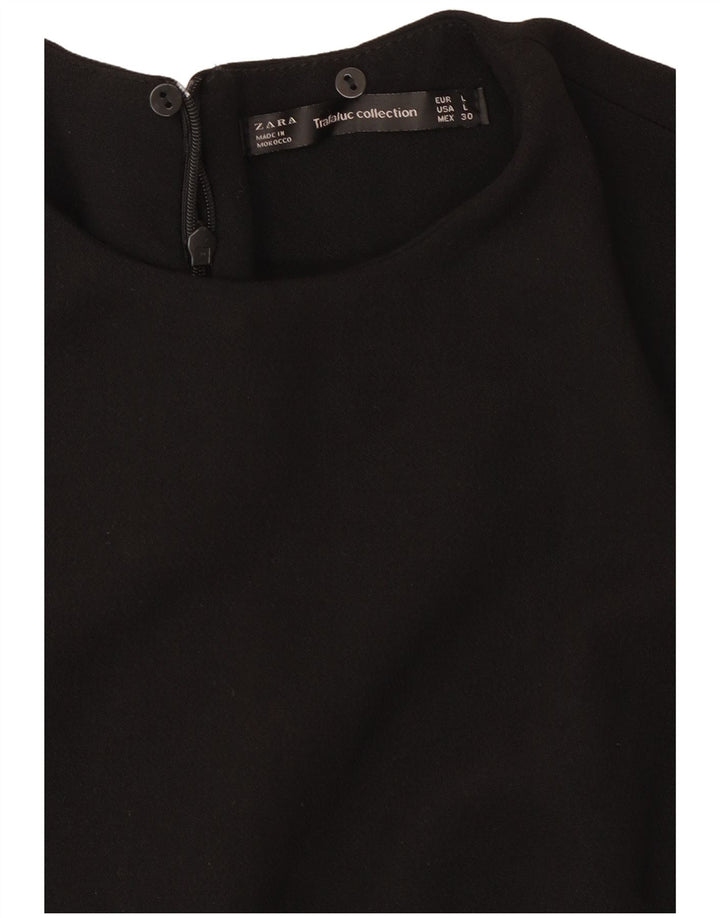 Zara Womens Sheath Dress UK 14 Large Black