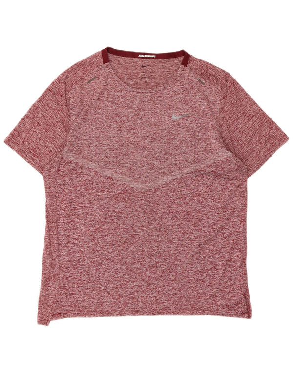 Nike T-shirt top til mænd Medium Burgundy Flecked