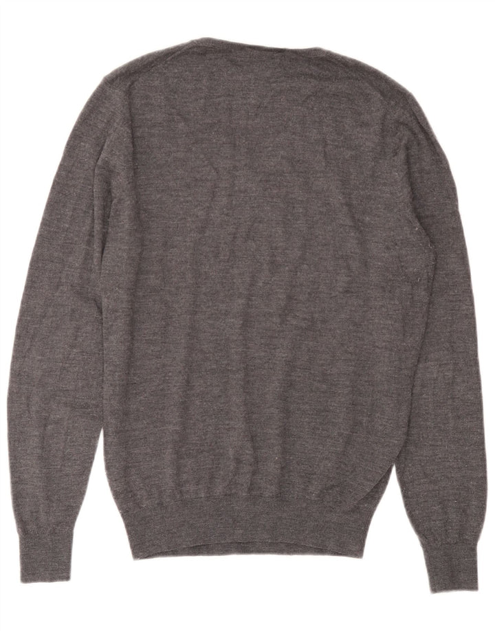 Massimo Dutti Herre V-hals sweater Stor Grå Uld