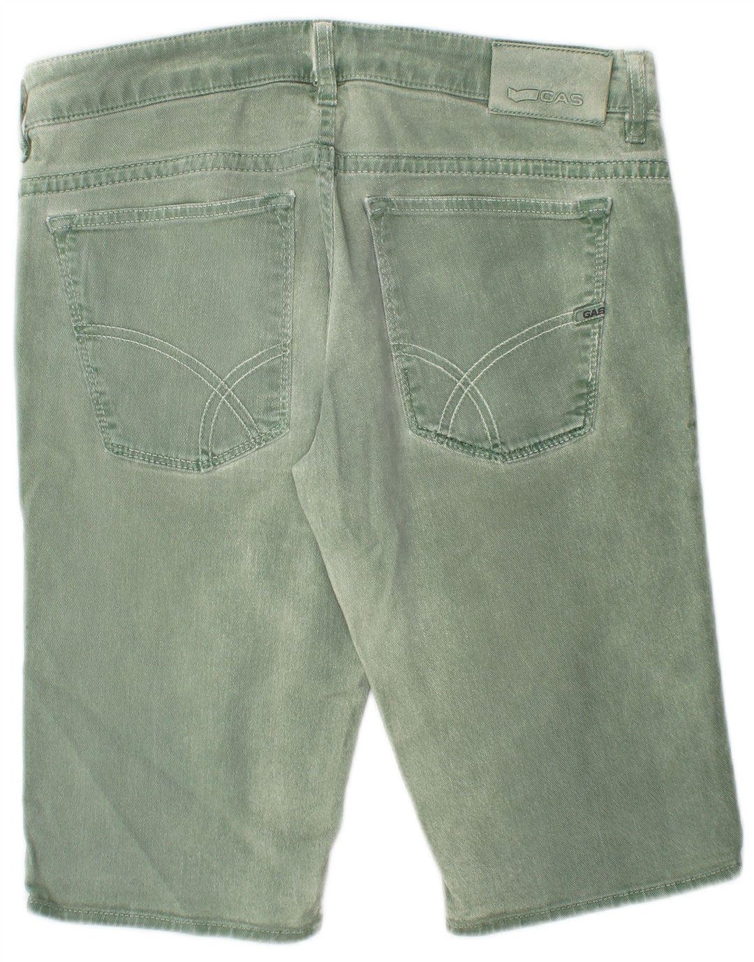 Gas Denim Shorts til mænd W32 Medium Green Bomuld