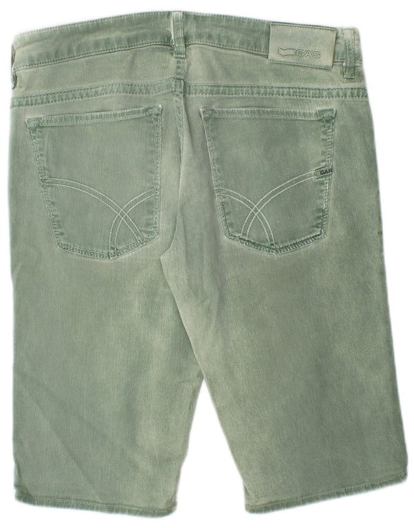 Gas Denim Shorts til mænd W32 Medium Green Bomuld