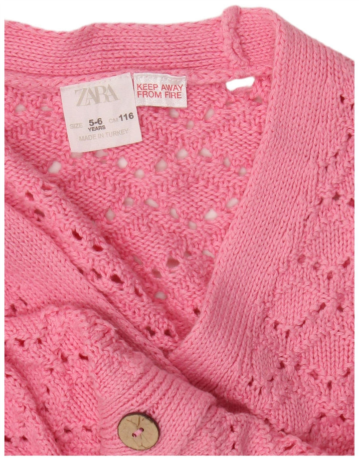 Zara Pige Cardigan Sweater 5-6 År Pink
