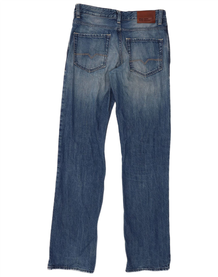 Hugo Boss Straight Jeans til mænd W31 L34 Blå Bomuld