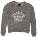Superdry Graphic Sweatshirt Jumper UK 10 Small Grey Flecked