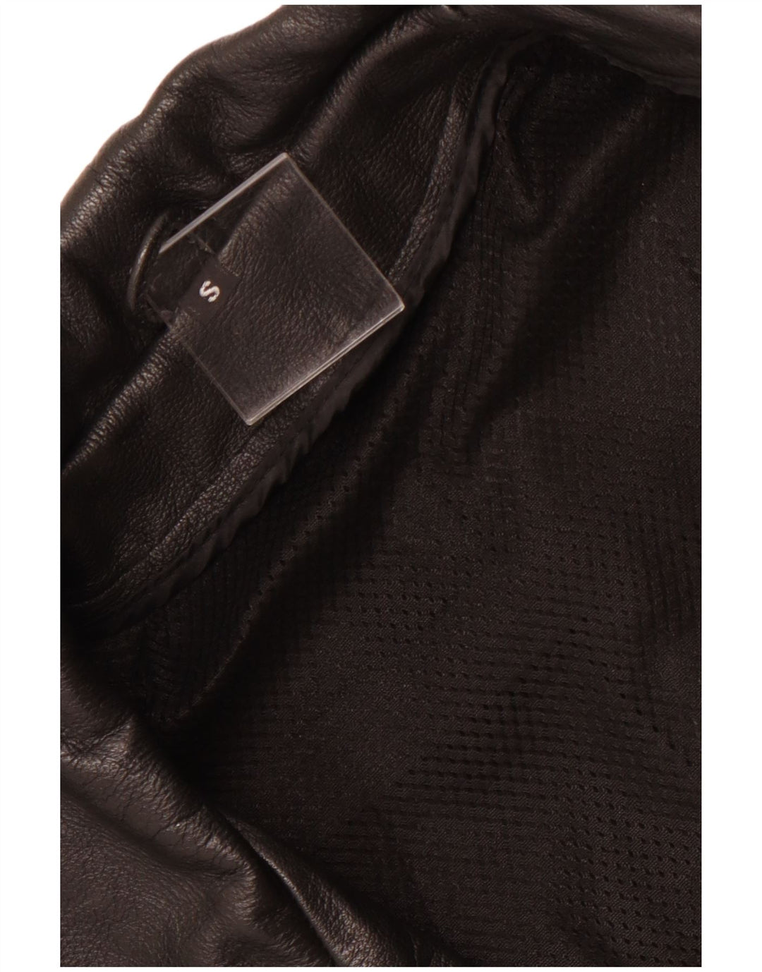 VINTAGE Herre Læder Biker Jacket UK 36 Lille Sort