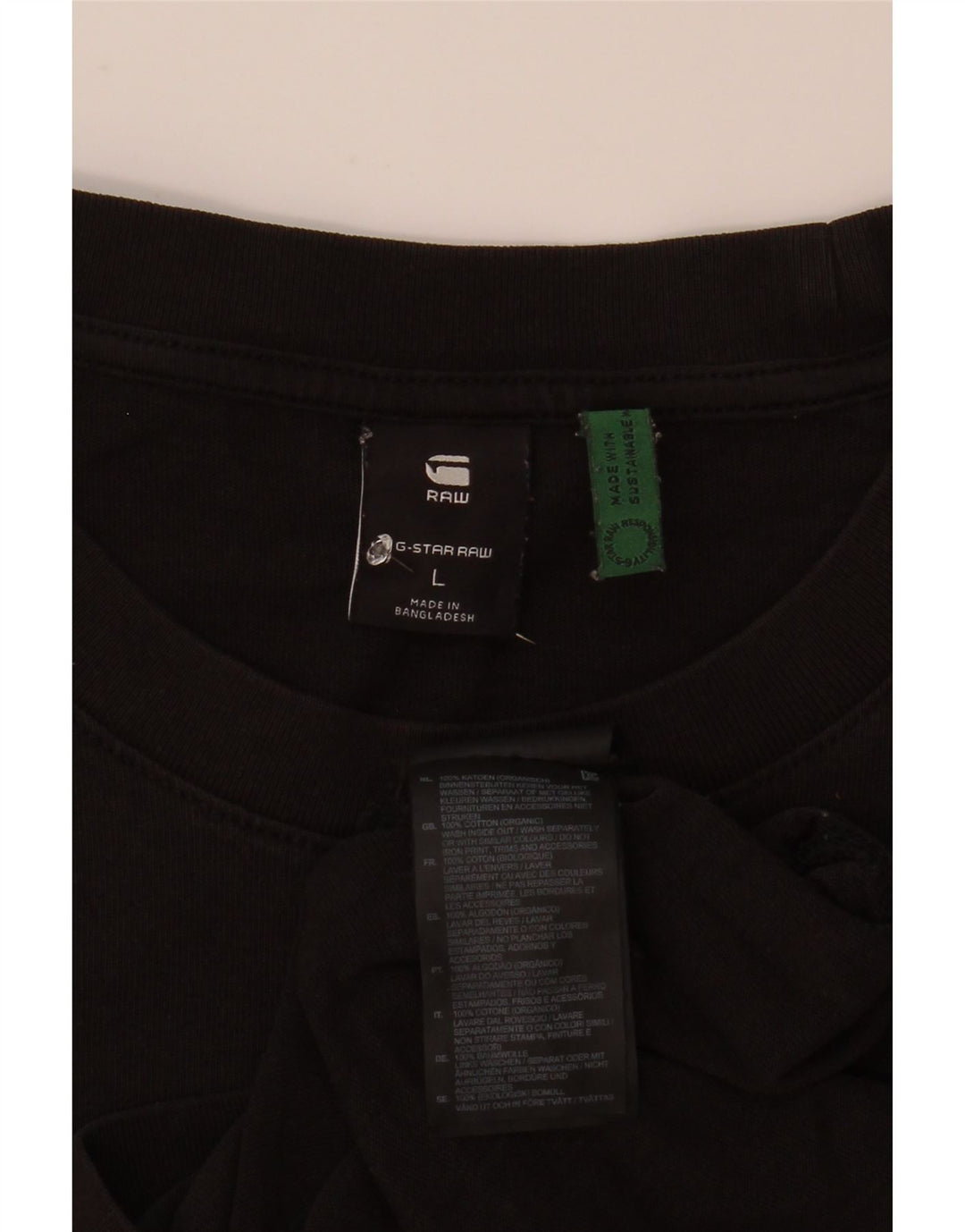 G-Star Herre T-Shirt Top Stor Sort Bomuld