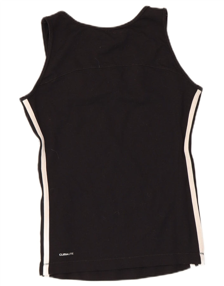 ADIDAS Dame Climalite Vest Top UK 12 Medium Sort Polyamid