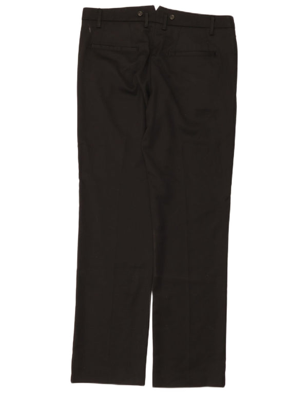 Benetton Herre Lige Casual Bukser IT 50 Large W36 L35 Sort Polyester