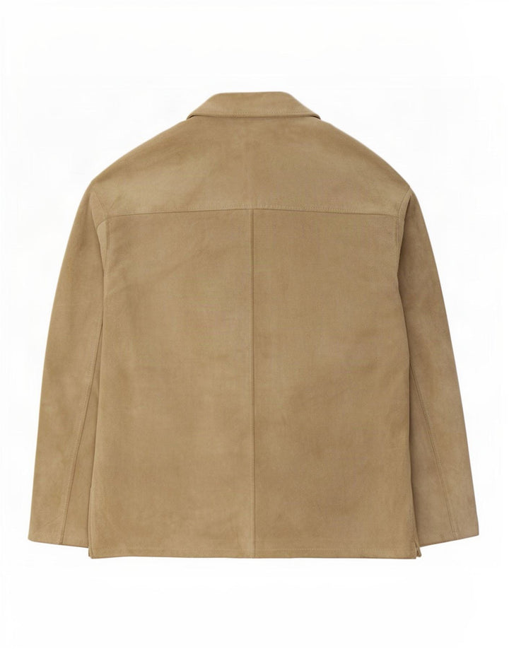 Wit Boy Herre Ruskindsjakke IT 50 Stort Beige Læder