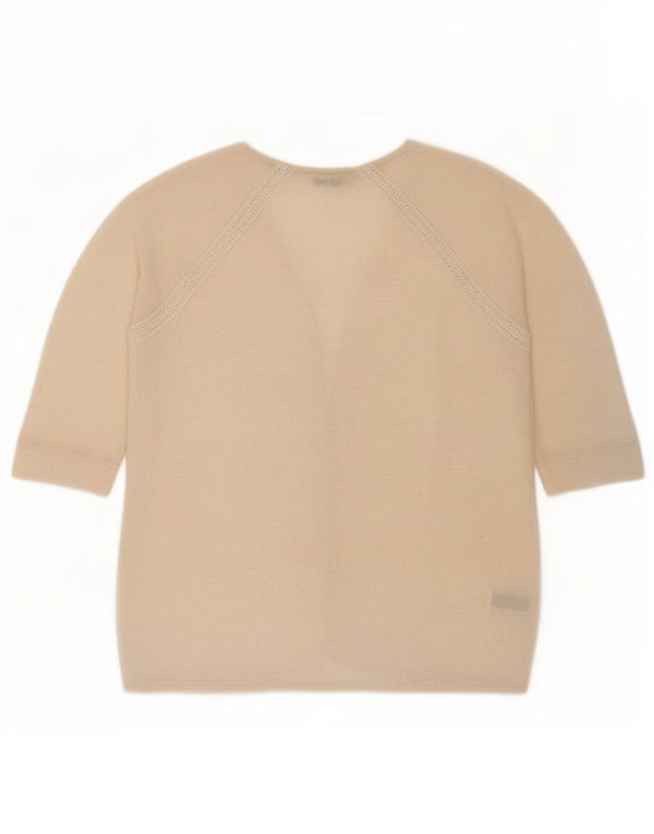 Marks & Spencer dame cardigantrøje med 3/4 ærmer UK 14 Large Beige