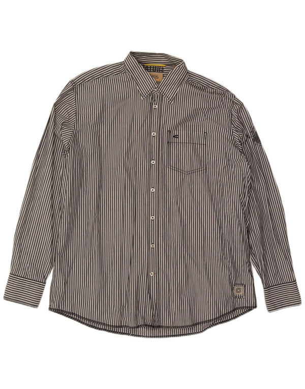 CAMEL ACTIVE Herre Modern Fit skjorte 2XL Blå nålestribet bomuld