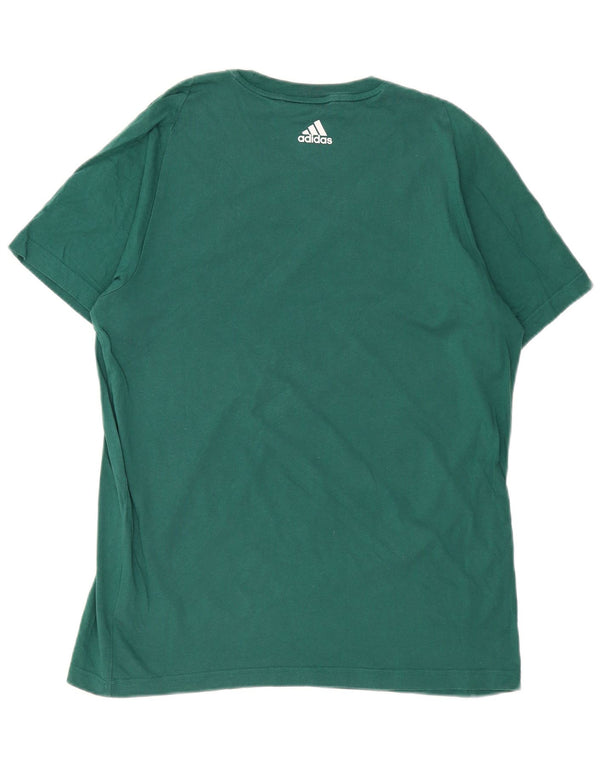 ADIDAS Grafisk T-shirt top til mænd Stor grøn bomuld