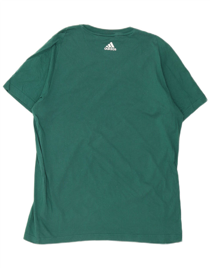 ADIDAS Grafisk T-shirt top til mænd Stor grøn bomuld