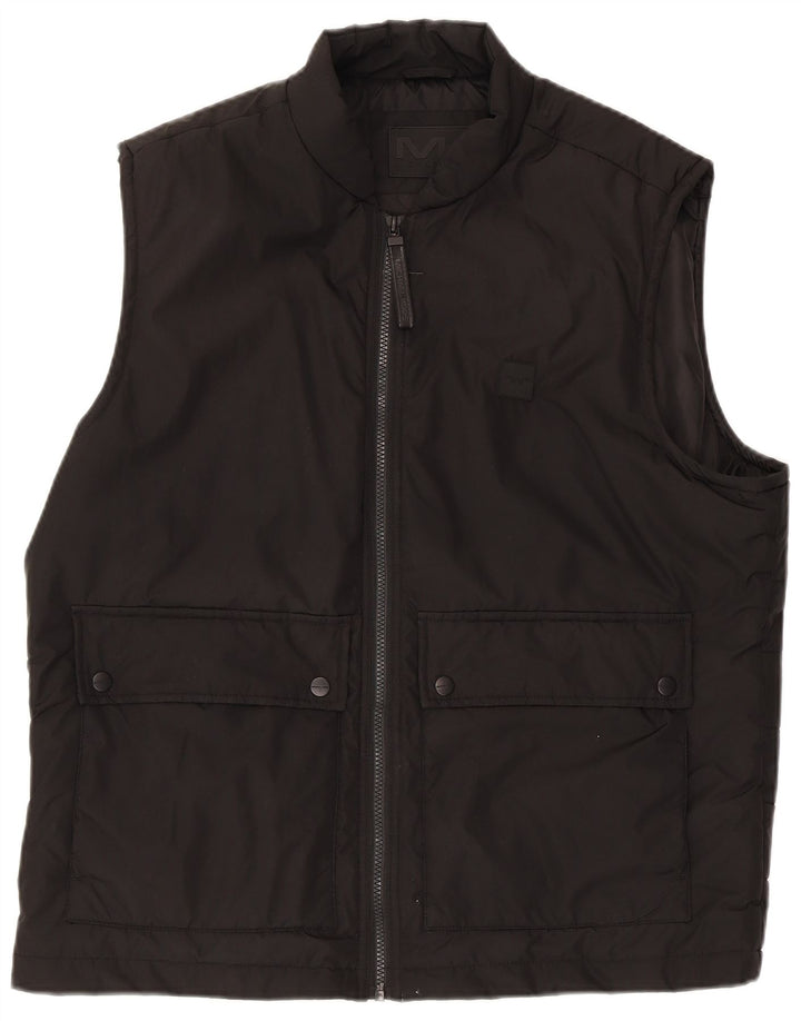 Michael Kors Herre Ærmeløs Windbreaker Jacket UK 40 Large Black Polyester