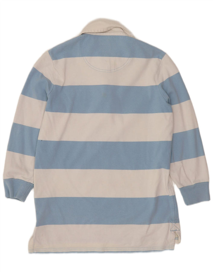 JACK WILLS Grafisk rugby polotrøje til kvinder UK 12 Mellem blå stribet