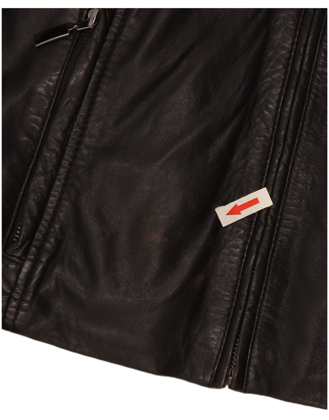 Esprit Dame Læderjakke UK 14 Stor Sort Læder