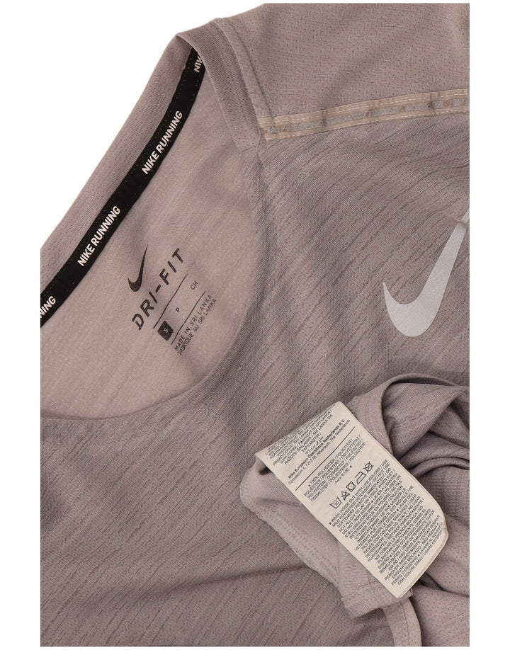 Nike Herre Dri Fit T-shirt Top Lille grå Flecked Polyester