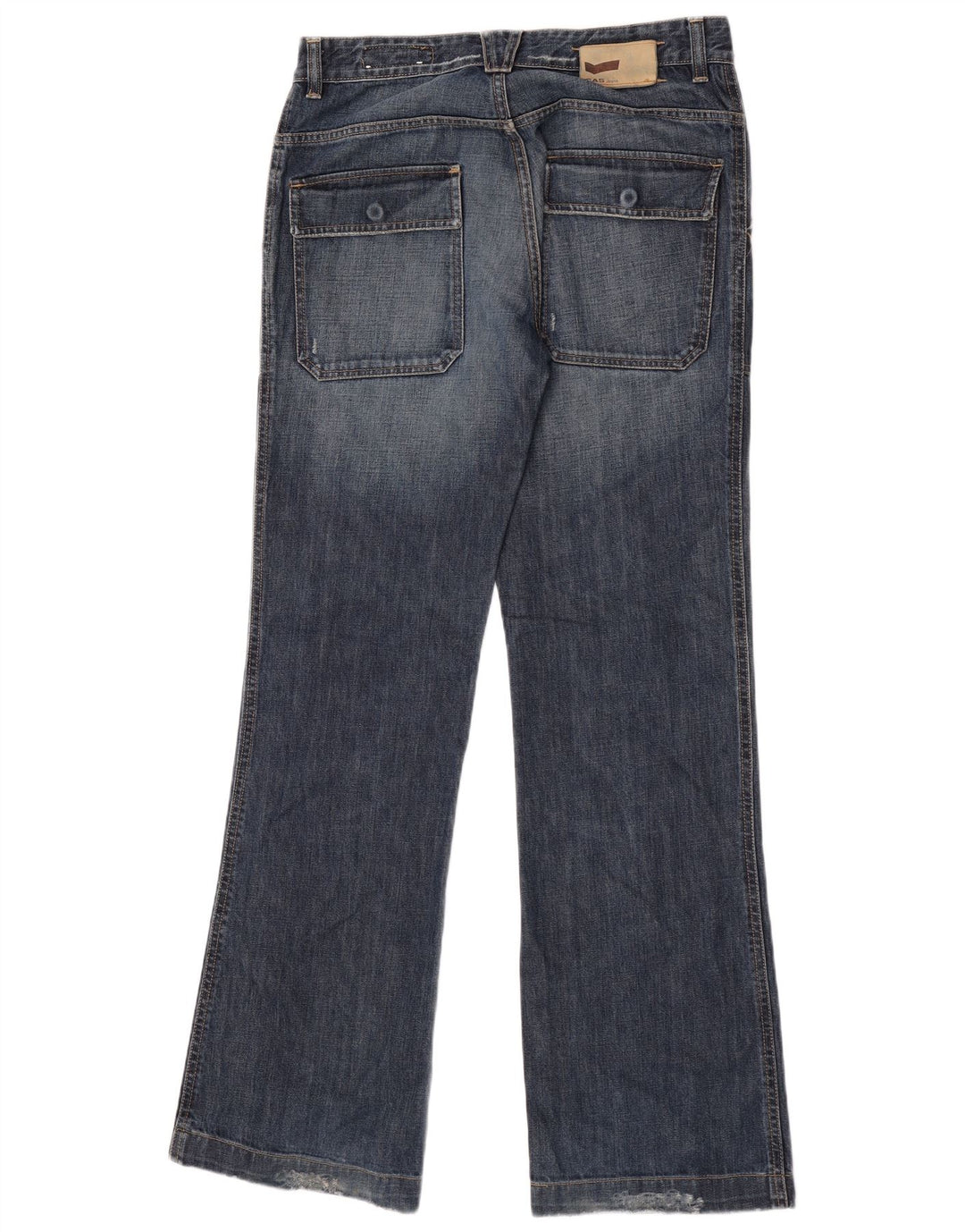 GAS Herre Distressed Bootcut Jeans W32 L34 Blå