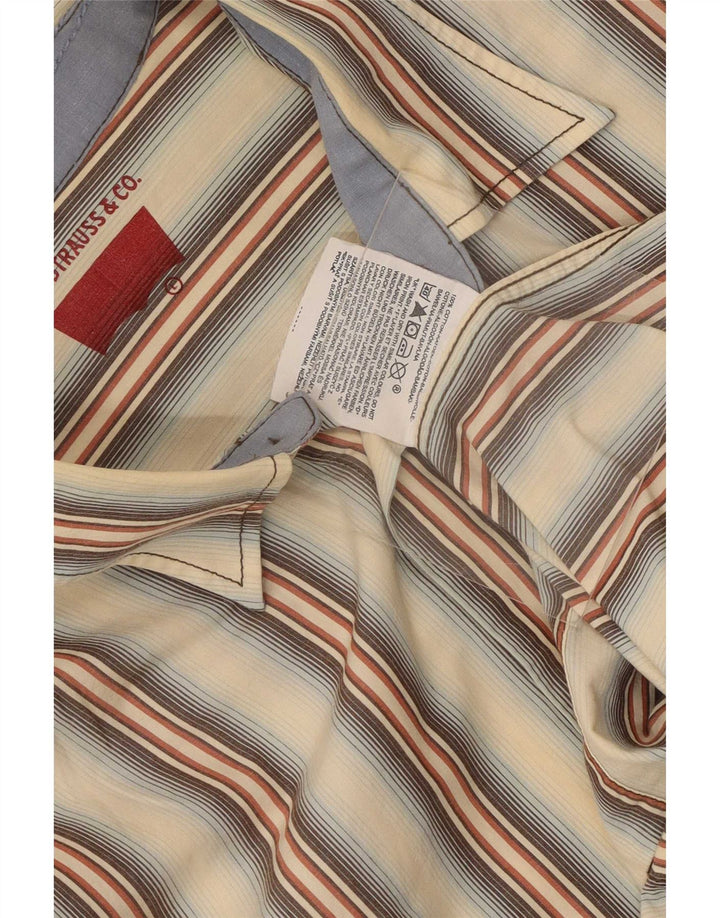 Levi's Herreskjorte Stor Beige Stribet Bomuld