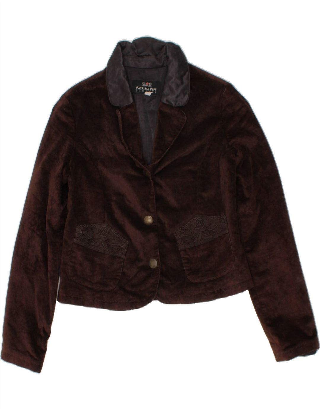 PATRIZIA PEPE Girls 2 Button Blazer Jacket 5-6 Years Large  Brown Viscose Vintage Patrizia Pepe and Second-Hand Patrizia Pepe from Messina Hembry 