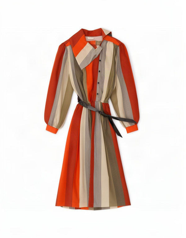 Rawe Rheda Womens Long Sleeve Maxi Dress EU 36 Small Multicoloured Striped