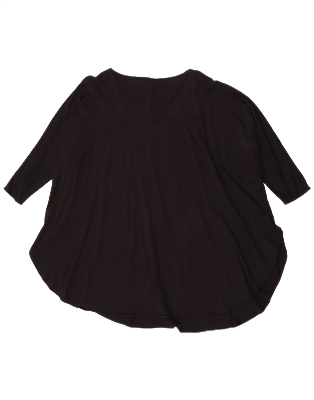 Cos Dame 3/4 ærmet Oversized Tunika Top UK 14 Medium Sort Viscose