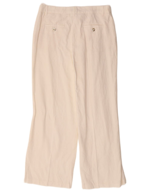 Marks & Spencer Dame Per Una Chino Bukser UK 10 Small W30 L28 Off White