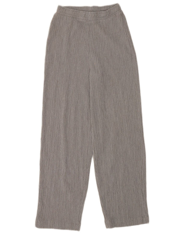 Zara Womens Loose Fit Casual Bukser Små W26 L29 Grå Polyester