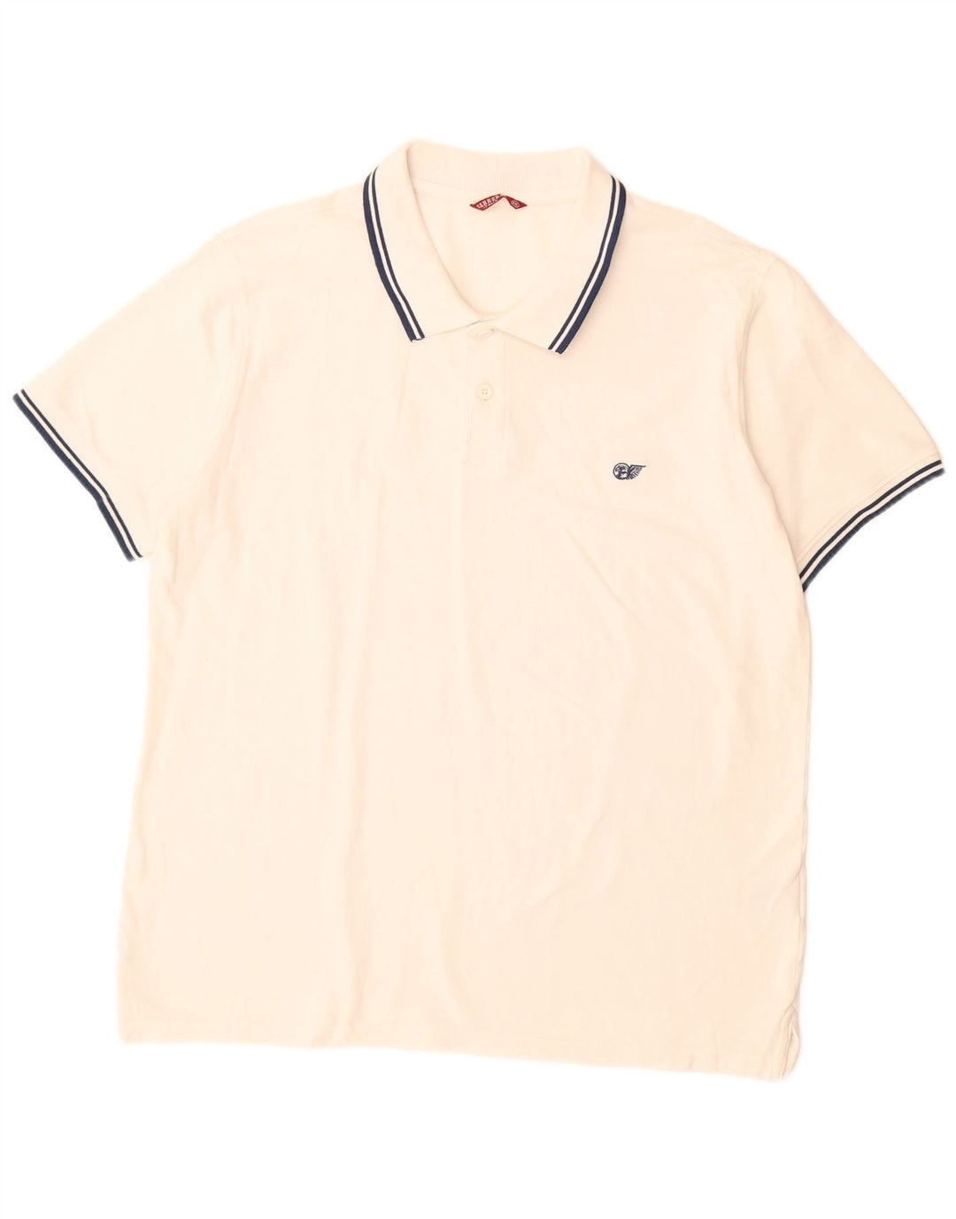 Carrera herre poloshirt 2XL hvid bomuld