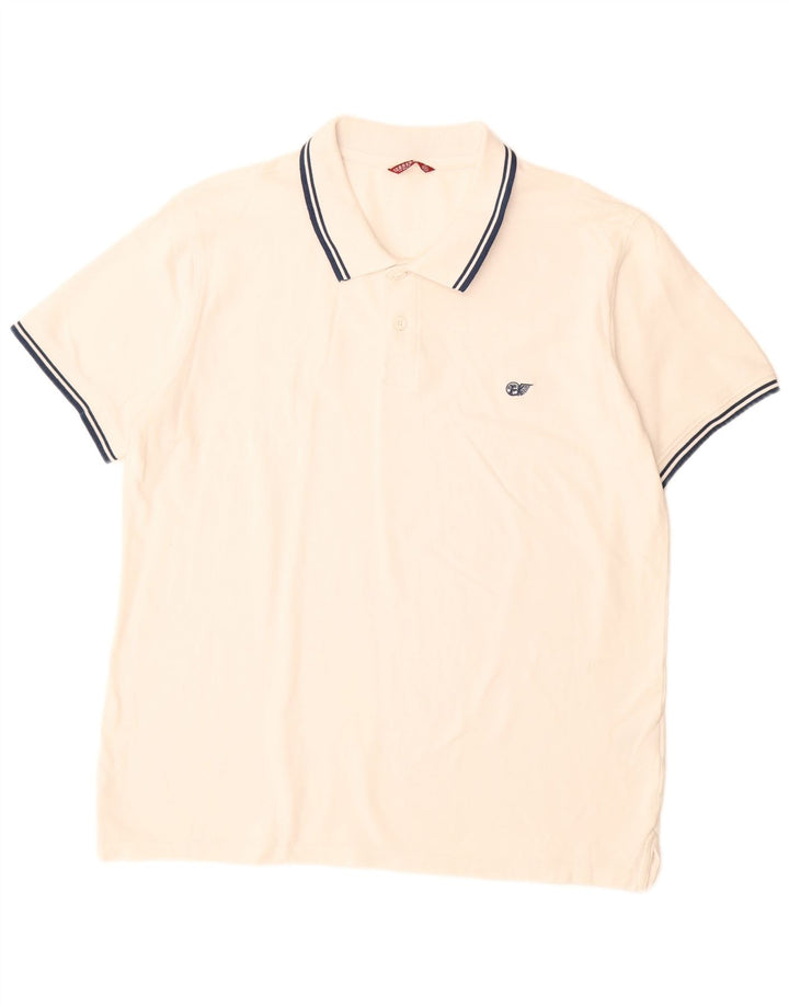 Carrera herre poloshirt 2XL hvid bomuld