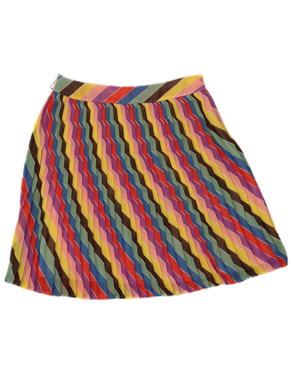 GUESS Womens Knife Pleated Skirt W27 Small  Multicoloured Striped