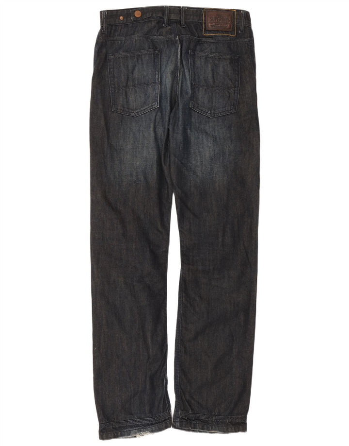Superdry Straight Jeans til mænd W34 L34 Marineblå Bomuld
