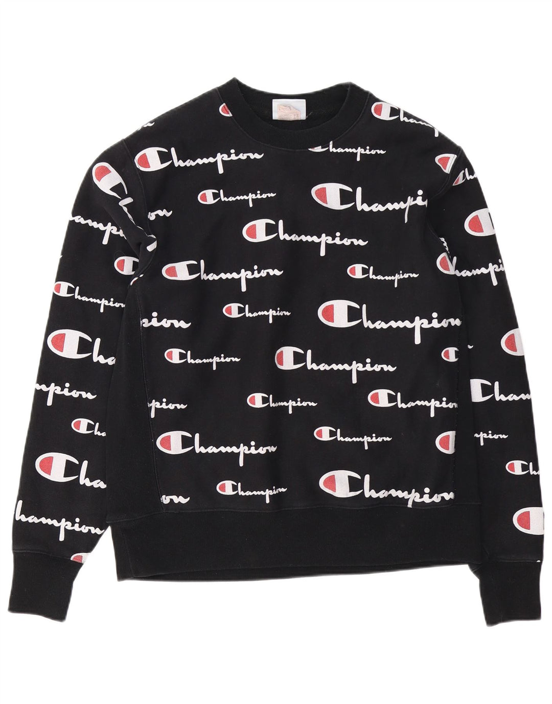 Champion Herre Grafisk Sweatshirt Jumper Stor Sort Bomuld