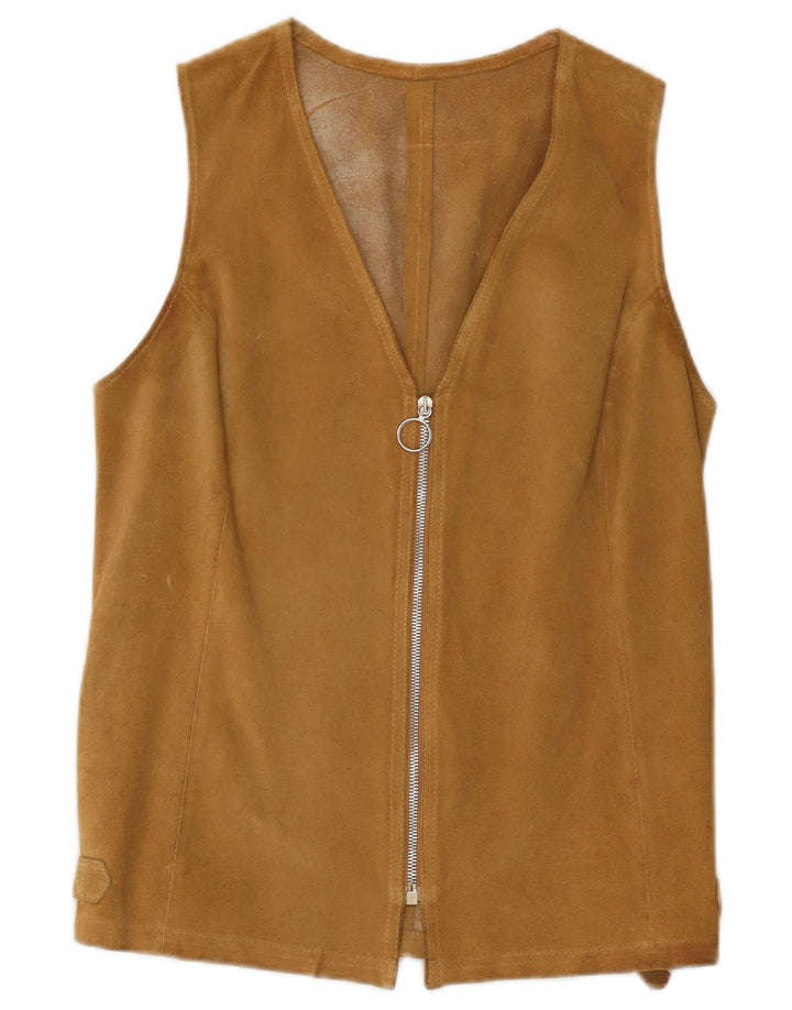 Conbipel Dame Ruskind Gilet IT 44 Medium Brun Læder