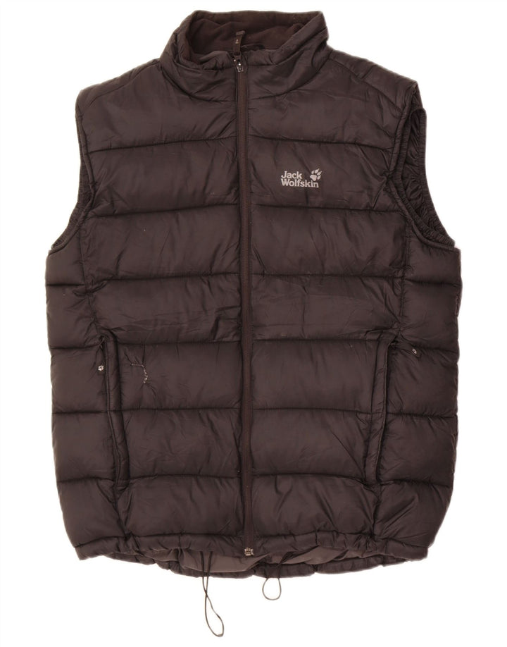 Jack Wolfskin Herre Polstret Gilet UK 40/42 Large Black Polyester